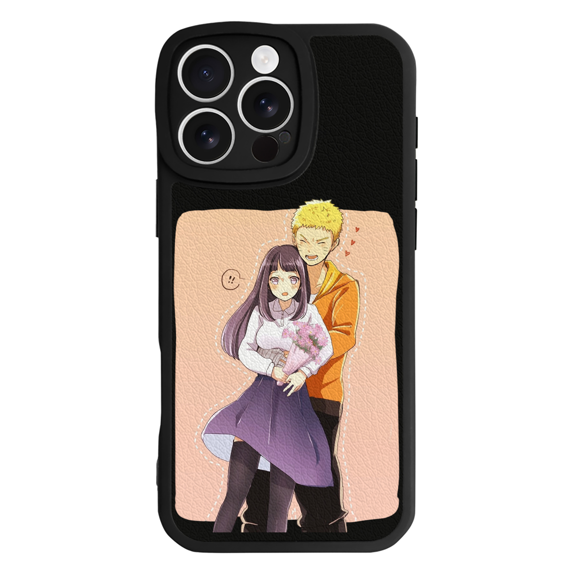 （画像用） NARUTO -ナルト- 日向ヒナタ Hyūga Hinata 【iPhone 16シリーズ対応】シリコンスマホケース（レザー調） 材質：シリコン